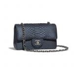 Chanel Blue/Black Python Classic Mini Flap Bag