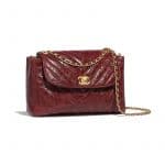 Chanel Burgundy Aged Calfskin Medium Flap Bag