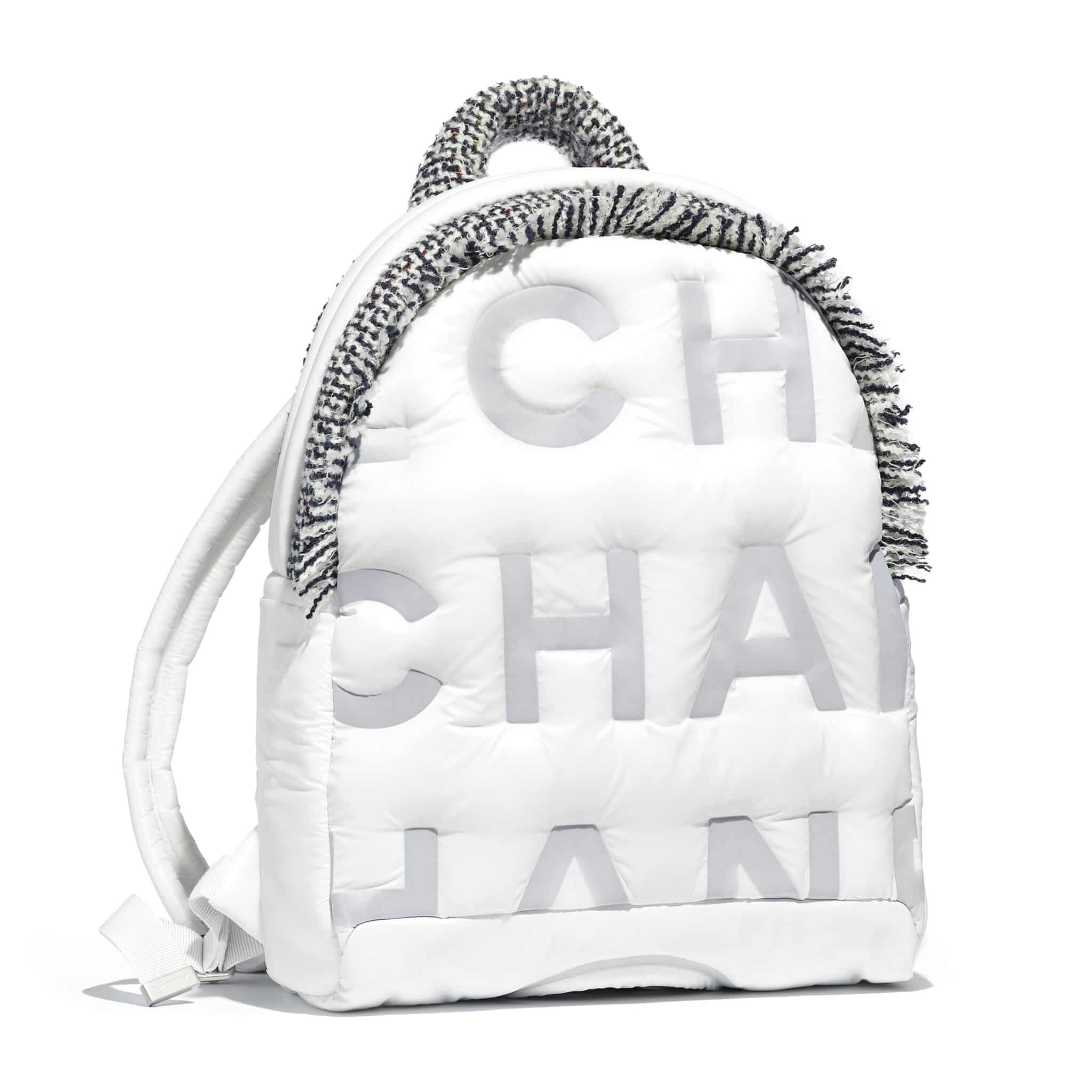 Chanel 2022 Coco Neige Nylon Duffle Bag/Mini Backpack Black