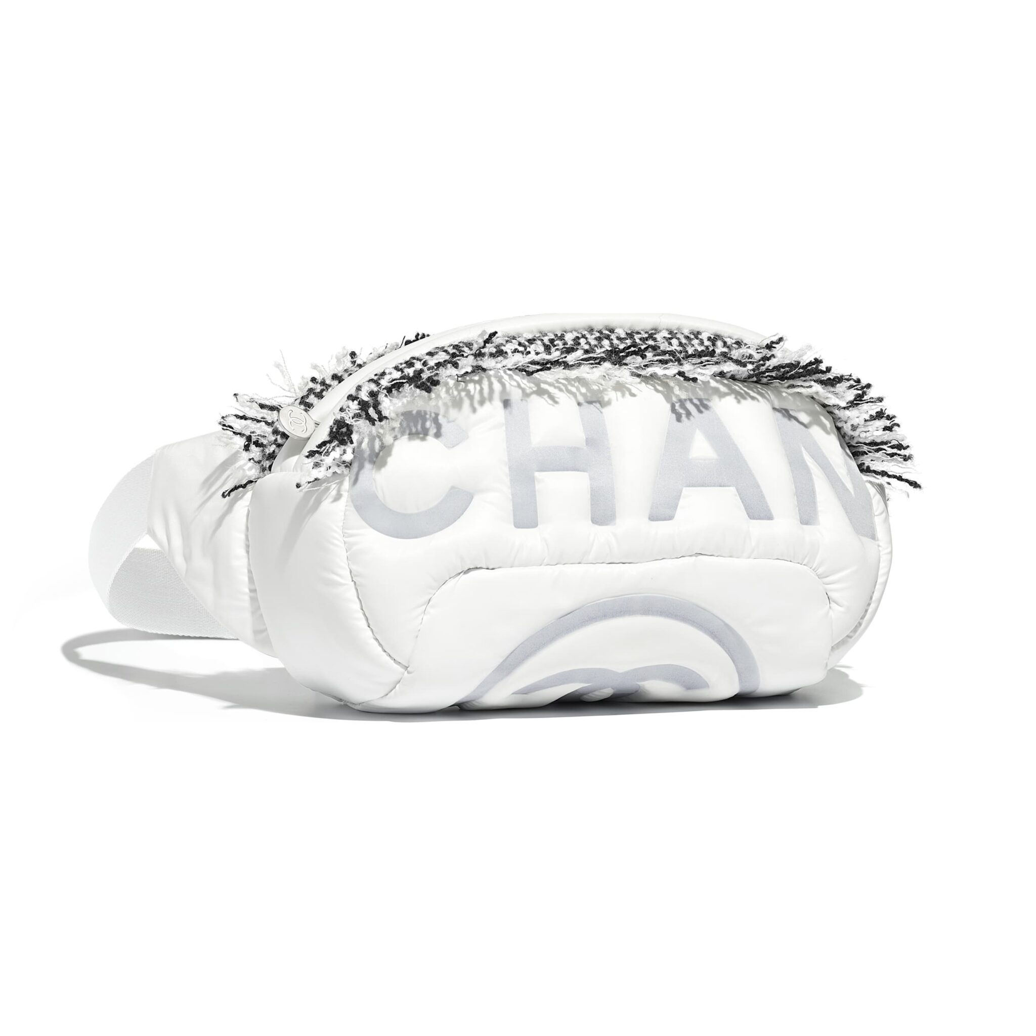 Chanel Coconeige Tweed x Nylon Waist Pouch White - Allu USA