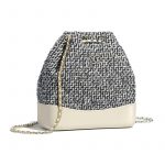 Chanel Ecru/Navy Blue/Burgundy:Green Tweed Gabrielle Small Backpack Bag