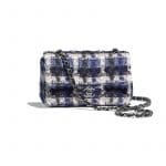 Chanel Navy Blue/Ecru/Blue Tweed Classic Mini Flap Bag