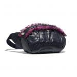 Chanel Navy Blue/Fuchsia Nylon/Tweed Coco Neige Waist Bag