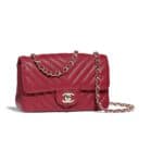 Chanel Pink Chevron Classic Mini Flap Bag