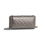 Chanel Silver CC Minaudiere Clutch Bag
