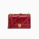 Dior Red Studded Small Diorama Bag