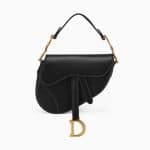 Dior Black Calfskin Mini Saddle Bag