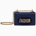 Dior Blue Calfskin Mini J'adior Flap Bag