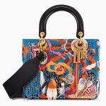 Dior Blue Multicolor Air Element Embroidered Lady Dior Bag