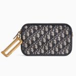 Dior Blue Oblique Canvas Diorquake Clutch Bag