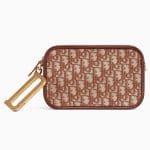 Dior Brown Oblique Canvas Diorquake Clutch Bag