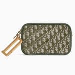 Dior Green Oblique Canvas Diorquake Clutch Bag