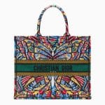 Dior Multicolor Butterfly Embroidered Book Tote Bag