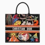Dior Multicolor Earth Element Hand-painted Book Tote Bag