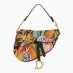 Dior Multicolor Earth Embroidered Saddle Bag