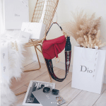 Dior Red Calfskin Saddle Bag 2