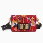 Dior Red Fire Element Embroidered Dio(r)evolution Flap Bag