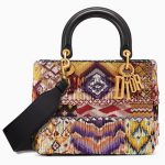 Dior Yellow Multicolor Air Element Embroidered Lady Dior Bag