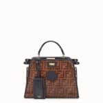 Fendi Black Patent Small Peekaboo Defender Bag 1