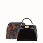 Fendi Black Patent Small Peekaboo Defender Bag 2