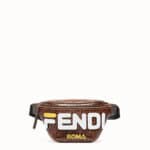 Fendi Brown Fendi Mania Appliqué FF Belt Bag