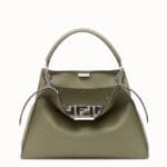Fendi Green Calfskin/Sheepskin Peekaboo X-Lite Bag