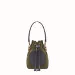 Fendi Green Suede Stamp Patch Mini Mon Tresor Bag