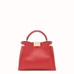 Fendi Red Medium Peekaboo Essential Bag