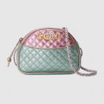 Gucci Pink/Blue Laminated Mini Bag