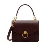 Mulberry Oxblood Small Classic Grain Harlow Satchel Bag