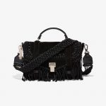 Proenza Schouler Black Crochet PS1+ Medium Bag