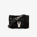 Proenza Schouler Black Crochet PS1+ Mini Crossbody Bag