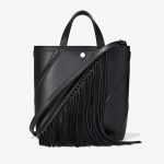 Proenza Schouler Black Small Fringed Hex Tote Bag