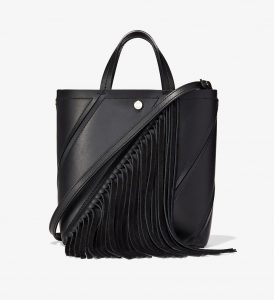 Proenza Schouler Black Small Fringed Hex Tote Bag