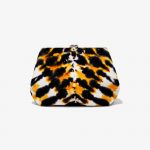 Proenza Schouler Black/Yellow Tie Dye Frame Clutch Bag