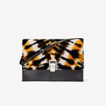 Proenza Schouler Black/Yellow Tie Dye Small Lunch Bag with Strap