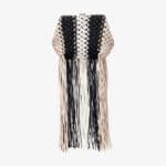 Proenza Schouler Clay/Black/Optic White Macrame Frame Clutch Bag