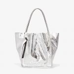 Proenza Schouler Silver Metallic L Tote Bag