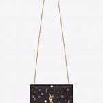 Saint Laurent Black Cabochon Embellished Kate Medium Bag
