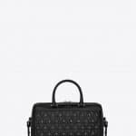 Saint Laurent Black Matelassé All Over Studs Duffle 6 Bag