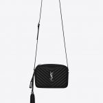 Saint Laurent Black Matelassé Lou Camera Bag