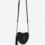 Saint Laurent Black Monogram Heart Cross Body Bag