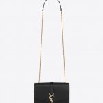 Saint Laurent Black Smooth Leather Sulpice Medium Bag