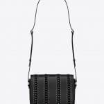 Saint Laurent Black Suede and Studs Betty Satchel Bag