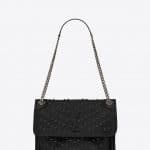 Saint Laurent Black Vintage Leather All Over Studs Niki Medium Bag