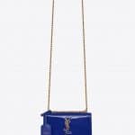 Saint Laurent Blue Patent Sunset Small Bag