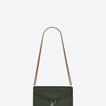 Saint Laurent Dark Green Cassandra Monogram Clasp Bag