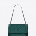 Saint Laurent Turquoise Vintage Leather Niki Medium Bag