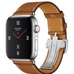 Apple Watch Hermès Series 4 Fauve Barenia Leather Single Tour Deployment Buckle