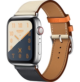 Apple Watch Hermès Series 4 Indigo:Craie:Orange Swift Leather Single Tour